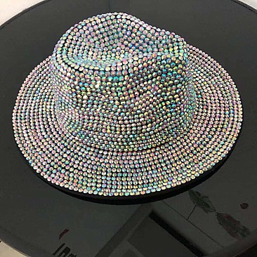 Rhinestone Fedora Hat for Women -  Jazz Party Style