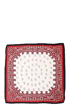 SQUARE PAISLEY SILKY BANDANA