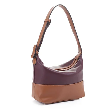 Color Block Accent Hobo Shoulder Bag