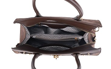 Uma Suede Lock Hardware Satchel Set