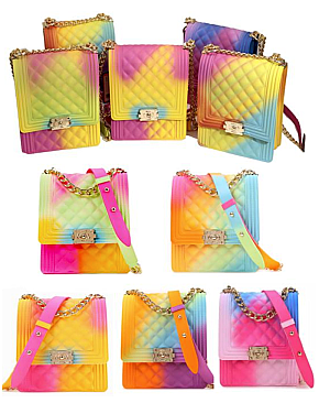 Trendy Multicolor Jelly CrossBody Bag