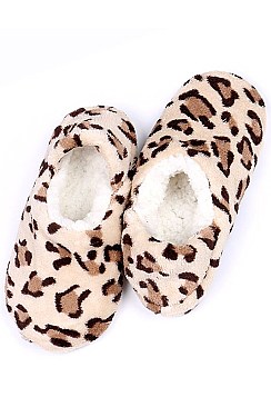 Pack of (12 PAIRS) LEOPARD INDOOR SLIPPERS FM-SO447