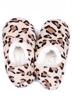 Pack of (12 PAIRS) LEOPARD INDOOR SLIPPERS FM-SO447