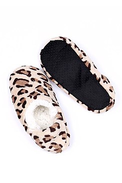 Pack of (12 PAIRS) LEOPARD INDOOR SLIPPERS FM-SO447