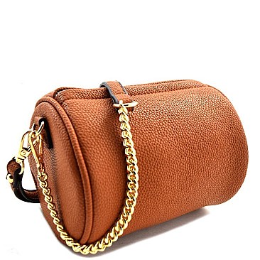 Barrel Shape Round Wristlet Messenger