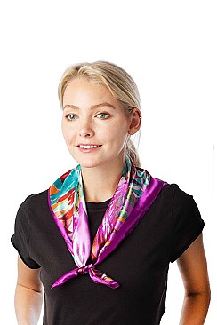 Multi-Colored Floral Print Neckerchief