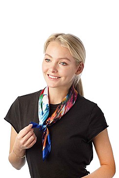 Multi-Colored Floral Print Neckerchief