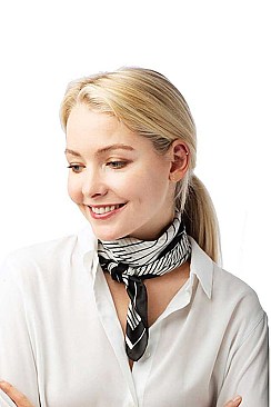 Stripe Print Square Scarf