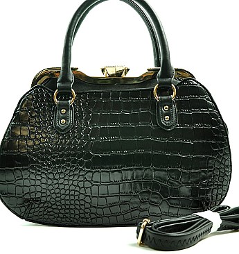 Jewel Top Rhinestone Croc Patent TOP QUALITY Satchel