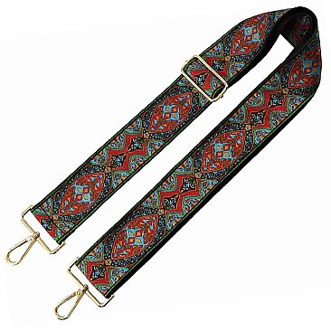 Replaceable BOHO Pattern Guitar Crossbody Bag Strap