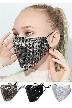 Unique SEQUIN ACCENT WASHABLE MASK
