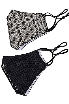 Unique SEQUIN ACCENT WASHABLE MASK