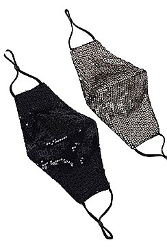 Unique SEQUIN ACCENT WASHABLE MASK