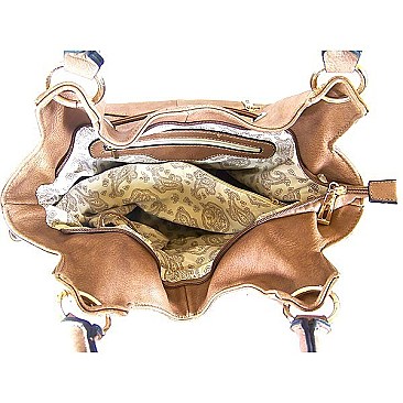 Draw String Animal Print Shoulder Bag