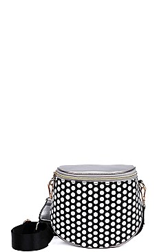 TRENDY POLKA DOT / STRIPPED DESIGNER CROSSBODY BAG