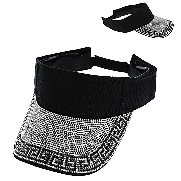 RHINESTONE FULLY COVERED BRIM  SUN VISOR