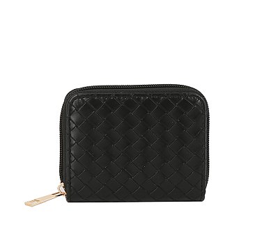 Woven Zip Around Wallet