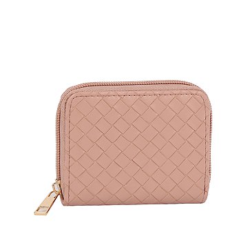 Woven Zip Around Wallet