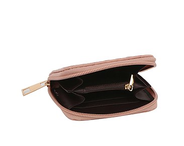 Woven Zip Around Wallet