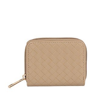 Woven Zip Around Wallet