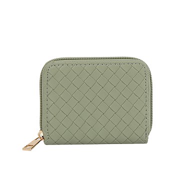 Woven Zip Around Wallet