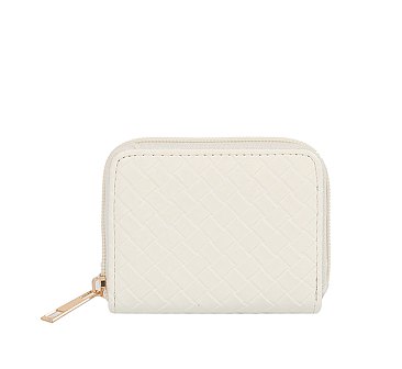 Woven Zip Around Wallet