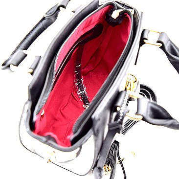 2 Tone Padlock Small Wing Satchel WITH WALLET