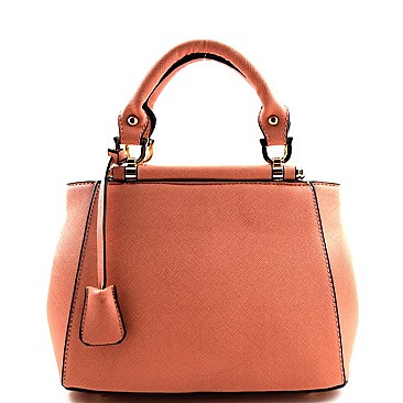 Metal Accented Small Saffiano Mini Bag