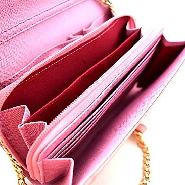 Unique Push Lock Dual Compartment Envelope Shape Clutch