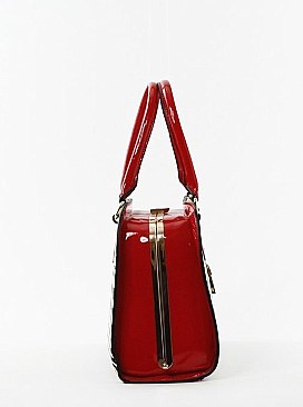 Zebra Frame Metal Satchel Shoulder Bag