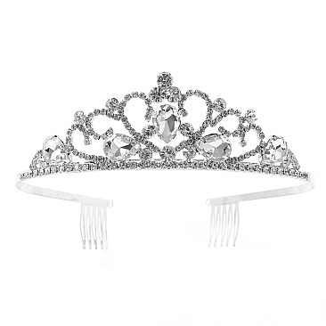 TEAR DROPS CRYSTAL RHINESTONE TIARA