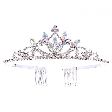 TEAR DROPS CRYSTAL RHINESTONE TIARA