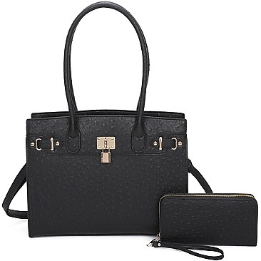 Ostrich 2-in-1 Padlock Satchel Set