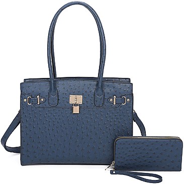 Ostrich 2-in-1 Padlock Satchel Set