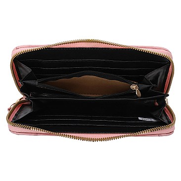 Ostrich Scarfed Top Handle 2-in-1 Satchel