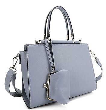 2 IN 1 STYLISH SQUARISH TOTE BAG COIN PURSE SET