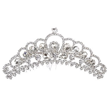 RHINESTONE TIARA COMB