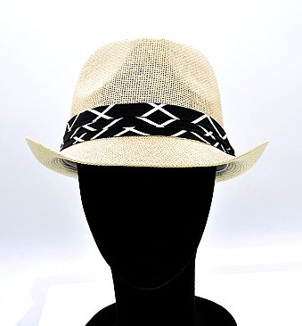 Paper Straw Fedora Hat