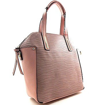 Textured Faux-leather Fancy Tote