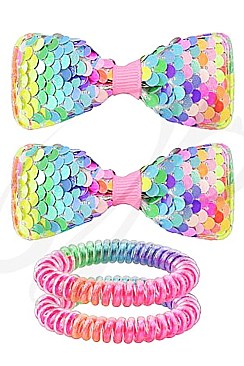 Pack of 12 4pc Trendy Multi Hair Accessory Set