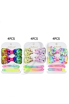 Pack of 12 4pc Trendy Multi Hair Accessory Set