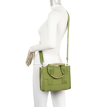 Canvas Seatbelt Woven Tote Bag