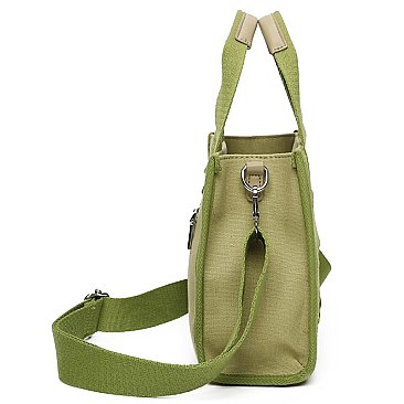 Canvas Seatbelt Woven Tote Bag