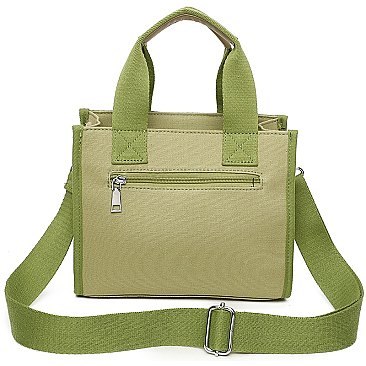 Canvas Seatbelt Woven Tote Bag