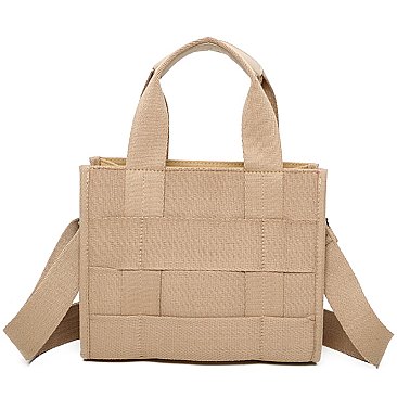 Canvas Seatbelt Woven Tote Bag