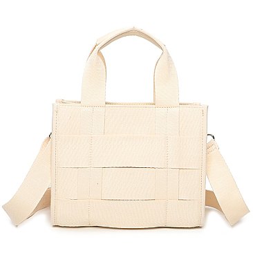 Canvas Seatbelt Woven Tote Bag