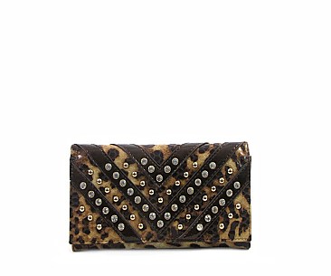 Rhinestone Leopard Wallet