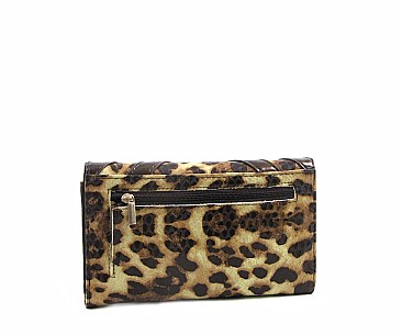 Rhinestone Leopard Wallet