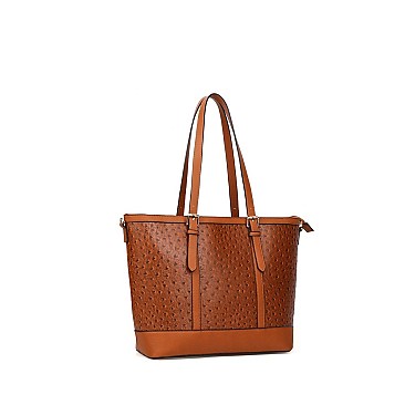 3 IN 1 - OSTRICH TOTE WITH CROSS-BODY & WALLET