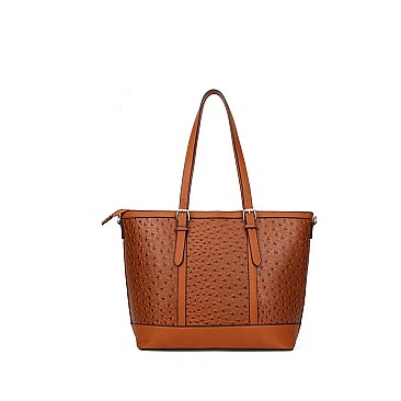 3 IN 1 - OSTRICH TOTE WITH CROSS-BODY & WALLET